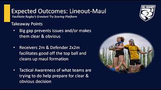 Expected Outcomes Lineout Maul [upl. by Aihsekram495]