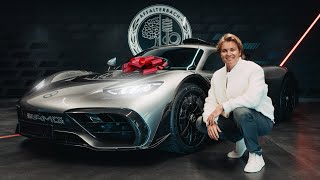 Picking up my F1 Engine Hypercar – AMG One  Nico Rosberg [upl. by Zetnas912]