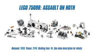 Lego Star Wars 75098 Assault on Hoth Unboxing Speed Build amp Review [upl. by Ingelbert709]