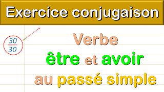 conjugaison français facile  exercice sur le passé simple [upl. by Irrot]