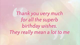 Say Thank You Replies to Birthday Wishes  Best Replies [upl. by Ahsema]