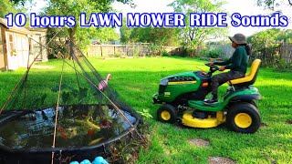 🔴 10 hrs LAWN MOWER Ride Sounds ASMR for Sleep Study amp Relax White Noise 👉Better Quality [upl. by Raine486]