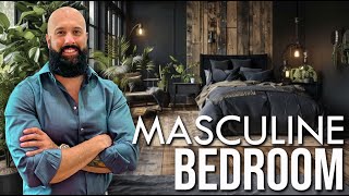 Creating a Masculine Bedroom  Bachelor Pad Design Ideas [upl. by Narih]