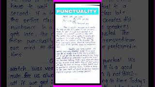 PUNCTUALITY Essay in Englishpunctual punctuality [upl. by Nylanaj]