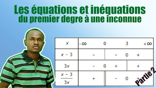 COURS DETAILLE SUR LES EQUATIONS ET INEQUATIONS DU PREMIER DEGRE A UNE INCONNUE Partie 2 [upl. by Eniron]