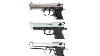 Blow F92 vs Retay MOD92 vs Zoraki 918  9mm PAK  Beretta 92FS replica [upl. by Airel]