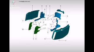 Yadea E8S Parts Illustration amp Part Numbers [upl. by Ecyarg]