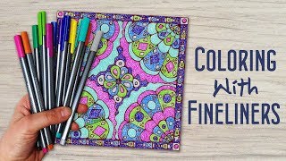 How to Color with Staedtler Fineliners Squiggle Style Coloring Tutorial [upl. by Favianus]