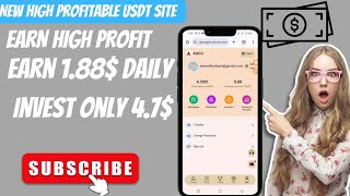 Another new high profitable usdt mining site  Earn daily Withdraw daily instant withdraw money [upl. by Eba]