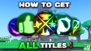 How To Get EVERY TITLE In Sols RNG EON 1 TUTORIAL [upl. by Callery]