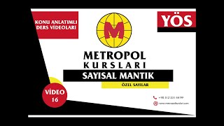 YÖS  Sayısal Mantık  Özel Sayılar  Video 16 [upl. by Eelsew275]