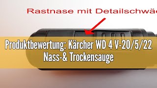 Produktbewertung Kärcher WD 4 V20522 Nassamp Trockensauger 20 l Kunststoffbehälter 5 m Kabel 2 [upl. by Ellehsim320]