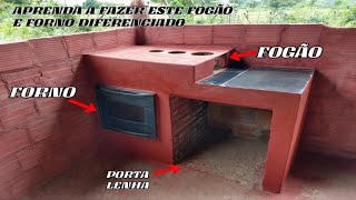 APRENDA COMO FAZER UM FOGÃO E FORNO À LENHA [upl. by Nahshon]