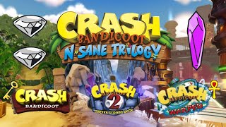 Crash Bandicoot N Sane Trilogy  Full Game  All Gems  311 [upl. by Aehsel]