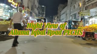 Night View of Allama Iqbal Road PECHS Khi vlogsbysjabeen6603 sjabeen vlogsbysjabeen karachi [upl. by O'Conner105]