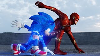 Sonic vs Flash Race Full Movie Animated Part 1 2 3 to 7 Who is Faster Sonic The Hedgehog [upl. by Harima]