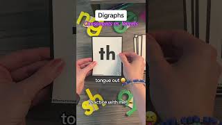 💜 Digraphs Consonants vs Vowels scienceofreading digraphs lettersounds learntoread english [upl. by Yaya]