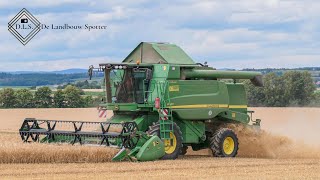 Harvesting barley 2020  John Deere W540  Gerste Ernten  Hermann Wagener [upl. by Analeh]