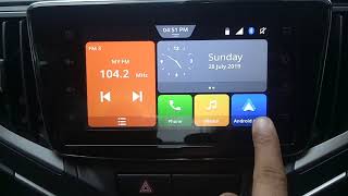 Connecting Android auto in maruti suzuki nexa baleno Toyota Glanza [upl. by Sephira]