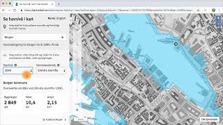 Visualiserer økt havnivå i kart [upl. by Oicnaneb221]