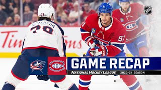 Blue Jackets  Canadiens 1026  NHL Highlights 2023 [upl. by Caspar]