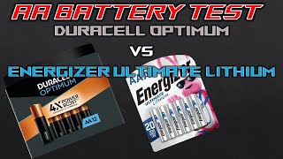 Battery Test Energizer Ultimate Lithium vs Duracell Optimum AA [upl. by Collette]