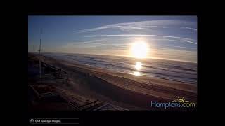 Deer on the beach Main Beach Cam East Hampton Hamptonscom [upl. by Neffirg]