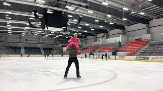 Dena Weiner with Brian Double Aerial on Ice Skates April 2022 [upl. by Antony]