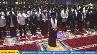 KH Husni Ismail  Sholat Idul FItri di Masjid Istiqlal bersama Presiden dan wakil Presiden RI [upl. by Yespmed]