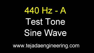 440HZ Test Tone Sine Wave  One Hour [upl. by Nap]