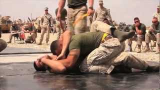 CLB1 Marines Fighting Tournament in Helmand Province [upl. by Ahsocin]