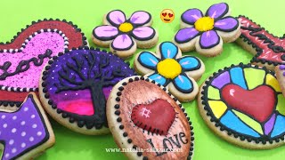 Cómo decorar galletas con GLASA REAL o royal icing Natalia Salazar [upl. by Eemyaj]