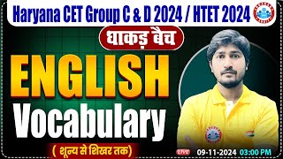 HSSC CET 2024  English by Vipin Sir  English Vocabulary for HTET HSSC Group C amp D 2024 [upl. by Yelsna]