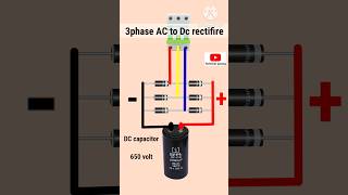 3 phase AC to DC bridge rectifier simple circuit  AC to DC converter use diode electronic shorts [upl. by Meras504]