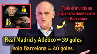 El comentario del presidente de la Liga Tebas tras la victoria del Barcelona sobre el Espanyol [upl. by Barrie521]