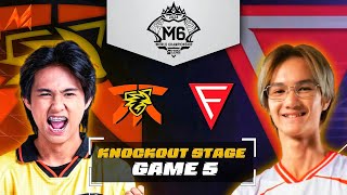 FNATIC ONIC PH vs FALCON ESPORTS GAME 5  M6 KNOCKOUT STAGE DAY 2 [upl. by Aser]