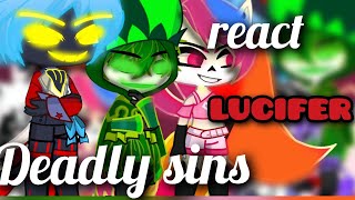 Deadly Sins React To Lucifer•Helluvaboss•MyAu [upl. by Yelkcub]