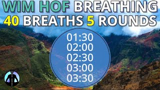 Wim Hof Guided Breathing Session  5 Rounds 40 Breaths Advanced Prolonged No Talking [upl. by Adaminah]