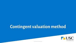 Contingent valuation method [upl. by Pelligrini]