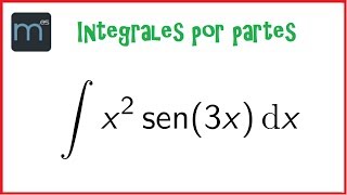 Integral por partes polinomio grado 2 por trigonometrica [upl. by Wira816]