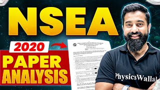 NSEA 2020 Detailed Paper Analysis 📃  NSEA Previous Years Paper Solution 🔍 [upl. by Rebmak]