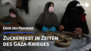 Zuckerfest in Rafah quotDie Bedingungen sind schwierigquot  AFP [upl. by Natal]