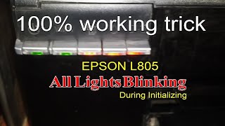 EPSON L800L805T50T60R260R290R270R280PAPER JAM PROBLEM 100 SOLVE  ALL LIGHTING BLINKING [upl. by Amelina]