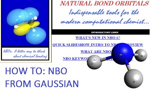 Avogadro with Gaussian  NBO [upl. by Einnil]