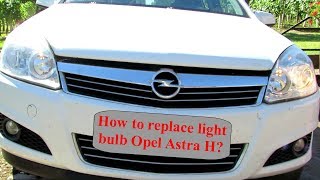 How to replace headlight bulb on Opel Astra H 20042009 [upl. by Otreblasiul977]