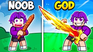 Upgrading NOOB to GOD Sword in Roblox [upl. by Calia881]