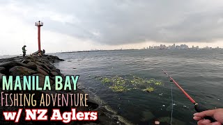 HALANG BREAKWATERS MANILA BAY w NZ ANGLERS [upl. by Nosyrb461]