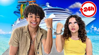 Handcuffed To My GIRLFRIEND For 24 HOURS On A CRUISE [upl. by Ladnor]