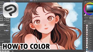 How I Color And Draw  Clip Studio Paint Tutorial ✨️ [upl. by Arotak881]