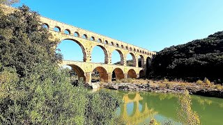 Le pont du Gard et les Vestiges de laqueduc romain Nîmes Uzès [upl. by Casilde547]